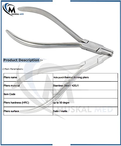 Orthodontic Dental Hole Punch Pliers Thermal Forming Retainer Clear Aligner Braces Plier