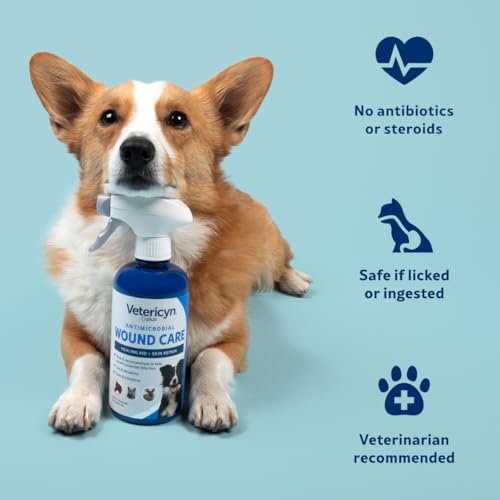 Vetericyn Plus Dog Wound Care Spray | Healing Aid and Skin Repair, Clean Wounds, Relieve Dog Skin Allergies, Safe for All Animals. 16 ounces 16 Fl Oz (Pack of 1) All Animal