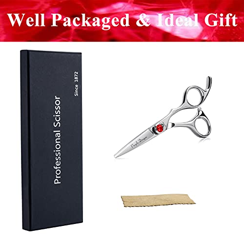Purple Dragon 4.5 Barber Hair Cutting Scissors Small Moustache Shears 4.5 Inch