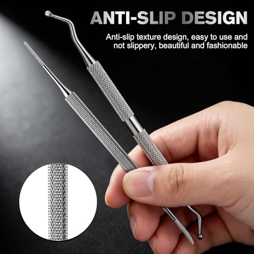 FERYES Professional Ingrown Toenail Tool | 2-in-1 Surgical Stainless Steel File & Lifter | Home Pedicure Tool for Nail Cleaner & Removal