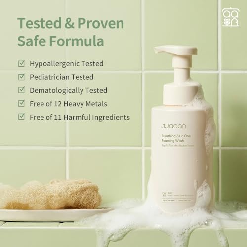 Breathing All-in-One Foaming Wash, Gentle Facial Cleanser & Body Wash, Deep Pore Cleansing Foam for Sensitive Skin, Hydrating Daily Face Cleanser, 500ml / 16.9 fl oz