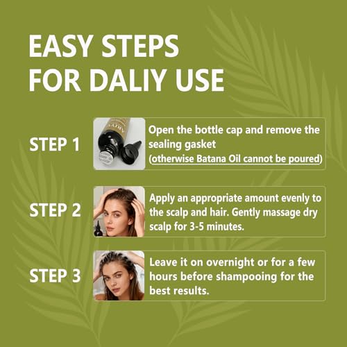 Organic Raw Batana Oil for Hair & Scalp - Pure Unrefined Batana Butter for Hair Volume, Deep Nourishment & Anti-Breakage - Natural Moisture Repair Care for Dry Damaged Hair, 4.06 fl oz