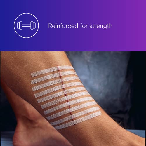 3M™ Steri-Strip™ Reinforced Adhesive Skin Closures, R1547, 1/2 in x 4 in (12 mm x 100 mm), 50 Bag/Carton, 4 Carton/Case