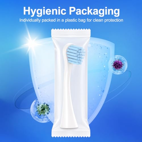 Replacement Heads Compatible with Curaprox Hydrosonic Electric Toothbrush,with Cover Cap,10 Pack (White, Medium) White 1 Count (Pack of 10)