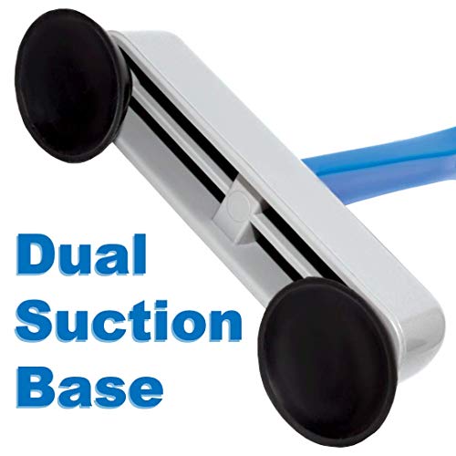 Rehabilitation Advantage Denture Scrub Brush & Suction Cup Holder,Red/Gray (Pack of 2) Pack of 2