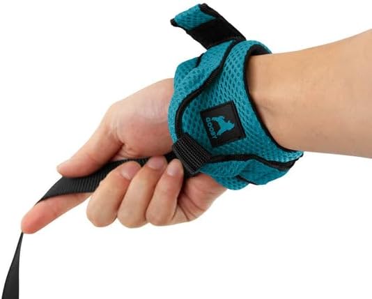 Gooby Soft Mesh Wrist Band Surfer Leash - Turquoise, 6 FT - Comfortable Hands Free Leash with Elastic Band for Small, Medium and Large Dogs Wrist Band-Turquoise 6 Feet - BeesActive Australia
