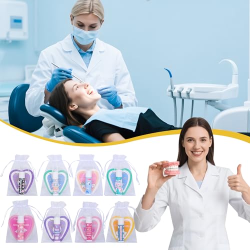 24 Pcs Dentist Gifts Include Lip Balm Thank You Tag Organza Bag Dental Gift for Dental Hygienist Dental Assistant Nurse Suitable Birthday Christmas Thanksgiving Gifts 24