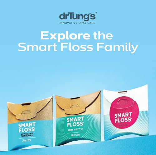 DrTung's Smart Floss - Natural Dental Floss, Cardamom Flavor - 10 Pack 90 Foot (Pack of 10)