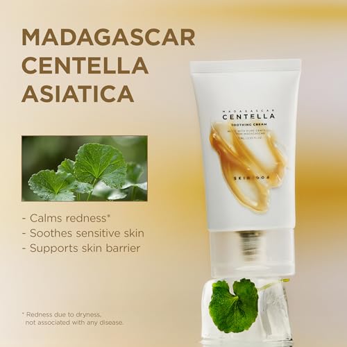 SKIN1004 Centella Soothing Cream, Face Moisturizer with Centella Asiatica, Korean Centella Moisturizer Cream for Soothing & Skin Barrier Support, Cica Gel Cream, Korean Skin Care, 2.53 fl.oz / 75ml Unscented