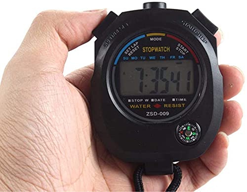 Multi-Function Electronic Digital Sport Stopwatch Timer, Large Display with Date Time and Alarm Function,Suitable for Sports Coaches Fitness Coaches and Referees (5pack) 5pack - BeesActive Australia