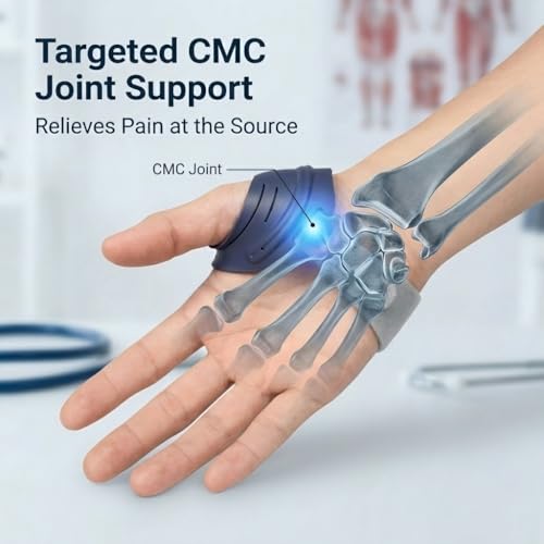 Nvorliy CMC Joint Thumb Arthritis Brace, CMC Thumb Support Brace for Osteoarthritis, CMC Joint Pain Relief, Tendonitis, Arthritis - Thumb Stabilizing Orthosis for Women & Men (Right, Large) Right