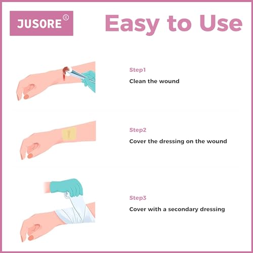 JUSORE Xeroform Petrolatum Dressing 4"x4" - FSA-HSA, Non Stick Gauze Pads 4"x4" (Pack of 25)