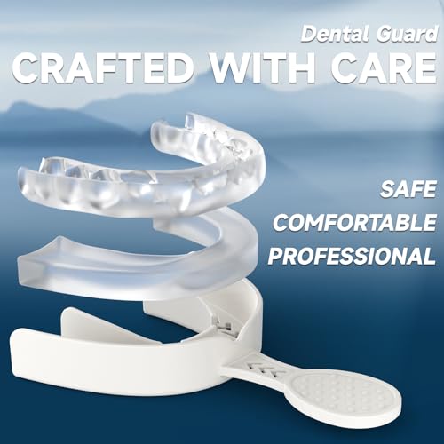 4 Pack Clear Toddler Mouth Guards with Fitting Tray, with 1 Storage Case