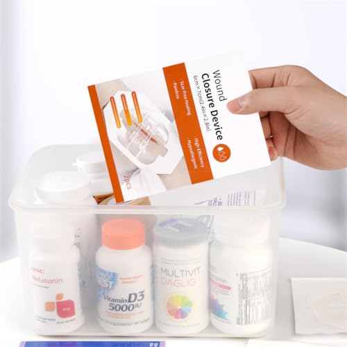 Emergency Wound Closure Strip 2PCS Wound Closure Kit Zip Stitch Wound Closure Device Laceration Closure Kit Wound Closure Glue Bandages Sutures to Close the Cut 6X7CM