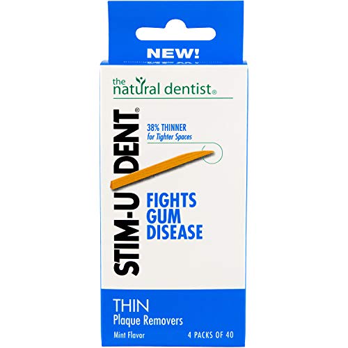 Natural Dentist Stim-U-Dent Dental Picks (Thin), 160 Count Each (Pack of 6) Thin Mint 160 Count (Pack of 6)