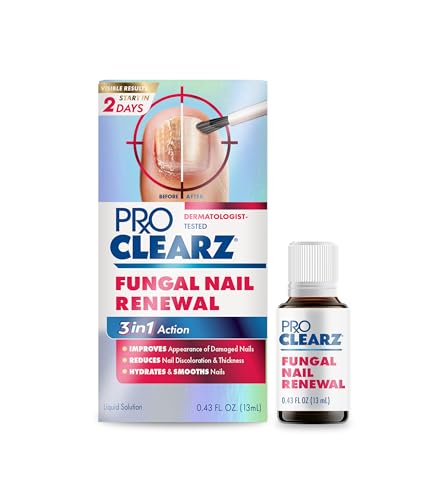 Fungal Nail Renewal 0.43 fl oz – Dermatologist-Tested Brush-On for Nail Discoloration, Thickening & Brittleness – Hydrates & Smooths Nails