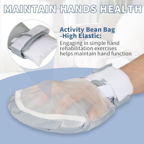 Dementia Restraint Gloves-2Pcs,Anti Scratch Gloves to Prevent Scratching Harm,Bed Restraints Control Mitts for Dementia Patients/Elderly/Alzheimer's (GrayBlue-Transparent Mesh) GrayBlue-Transparent Mesh