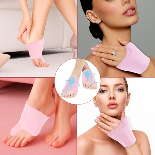 Foot Ice Packs Big Toe for Bunion Relief Gout Pain Relief, Reusable Hot & Cold Therapies Toe Ice Pack for Swelling, Sprained, Sport Injuries, Fasciitis, Post-Surgery Recovery (Pink) Pink