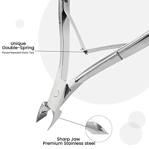Professional Cuticle Trimmer Cuticle Nippers,Pedicure Nail Care Tool Silver