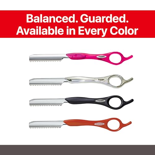 Feather Silver 7.25" Styling Razor Handle - Professional Hair Tool