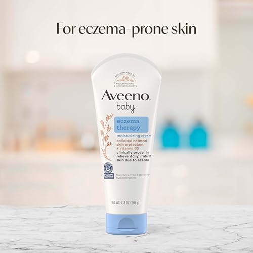 Aveeno Baby Eczema Therapy Moisturizing Cream for Dry, Itchy Skin, 7.3 oz 7.3 Ounce (Pack of 1)