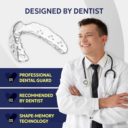 GOYO Slim FIT Pack of 4 Mouth Guard for Clenching Teeth at Night with Thermo Checker & Dental Case | Night Guards for Teeth Grinding