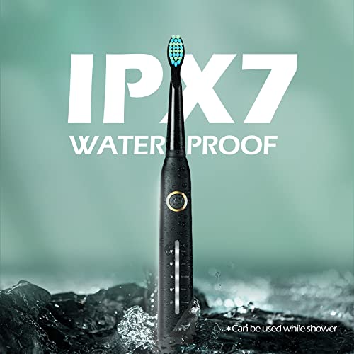 TEETHEORY Electric Toothbrush for Adults with 8 𝐁𝐫𝐮𝐬𝐡 𝐇𝐞𝐚𝐝𝐬 and 6 Replacement Brush Heads