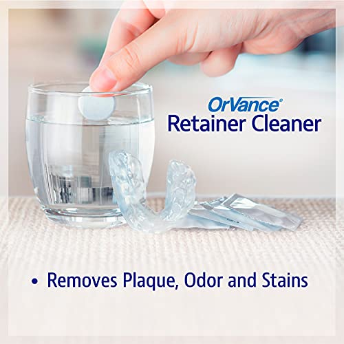 ORVANCE Retainer Cleaner Tablets (1 Year Supply) | Only 2 Cleanings Per Week Required | Removes Odors, Stains, Plaque for Invisalign, Mouth/Night Guards, and Removable Orthodontic Appliances 112 Tablets