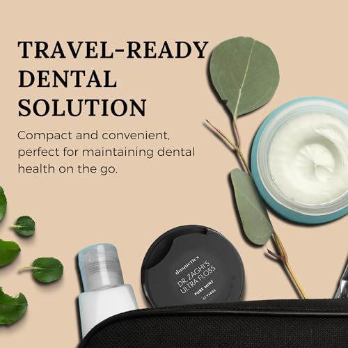 Dr. Zaghi Expanding Remineralization+ Thick Dental Floss 5 Pack, Pure Mint Expanding Floss, Oral Care Stretchable Hydroxyapatite Mineral Tooth Floss for Plaque and Gum Protection 32 Yards x 5 Flossers