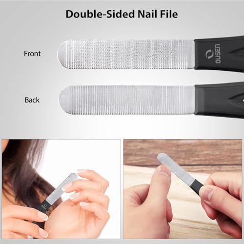 Toenail Clippers for Seniors Thick Toenails, Ergonomic Angled Slanted Head Toe Nail Clipper with Long Handle, Wide Opening Self-Collecting Fingernail Clipper Cutter with Catcher for Men Women, Black Black (Angled Slanted & Anti-splash)