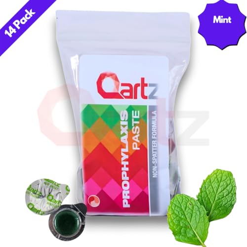 Tooth Polish with Xylitol - 14 Mint-Flavor Prophy Cups, Single-Use Portions (Coarse)