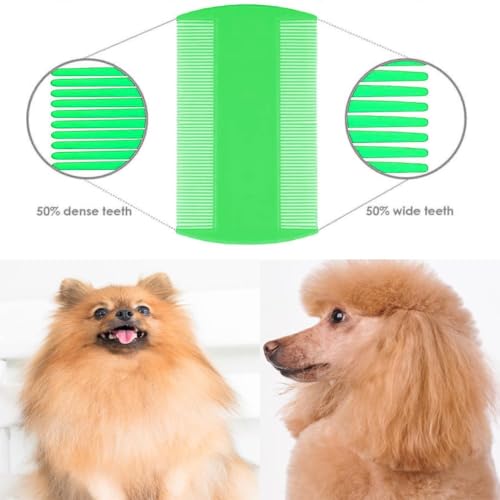 4 Pcs Lice Comb, Stainless Steel Tooth Comb, Lice Removal Combs (Green) Green