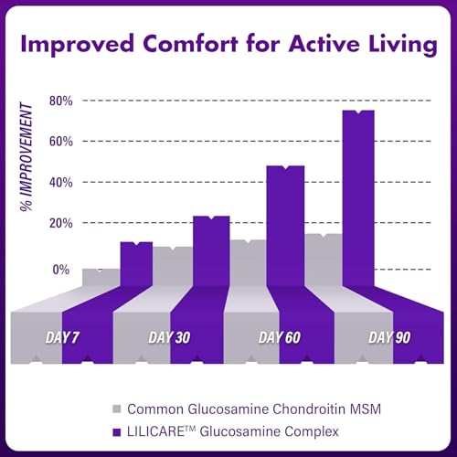 Glucosamine Chondroitin Gummies with MSM for Men & Women, No Sugar, 60 Cts 60 Count (Pack of 1)
