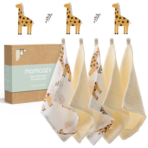 Momcozy Baby Tongue Cleaner Gauze & Soft Absorbent Baby Washcloths
