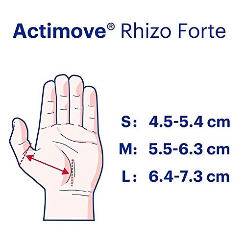 Actimove Professional Line Rhizo Forte Thumb Brace, Right, Gray, Large