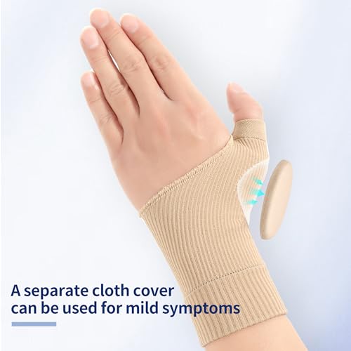 FORTEMOTUS CMC Thumb Brace - Joint Thumb Arthritis Brace for Tendonitis, Osteoarthritis, Instability, Adjustable Thumb Arthritis Pain Relief and Support for Men Women, Gray, Right Hand, Small