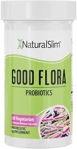 NaturalSlim Probiotic Gentle Formula, 60 Vegetarian Capsules | Gut Health, Digestion, Immune Support and De-Bloating Formula with 7 Probiotic Strains 60 Count (Pack of 1)