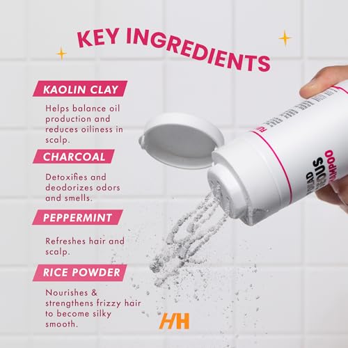 Handmade Heroes 100% Natural Lip Scrub and Lip Mask, Vegan Conditioning Coconut Lip Exfoliator and Volumizing Hair Powder Dry Shampoo Set (Brunette) - Clean Skincare