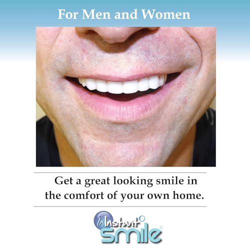 Instant Smile Comfort Fit Flex Bright White Shade - Slightly Imperfect - with 2 Extra Fitting Bead Bags. One Size fits Most People.