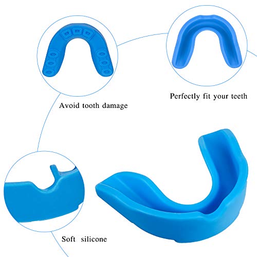 BBTO 20 Pcs Football Mouthguards Bulk - Youth & Adult Mouth Guard No Boil Mouthpiece Adult Youth Braces Soft Mouth Guard for Lacrosse Basketball Hockey Wrestling (L,Vivid) L Vivid