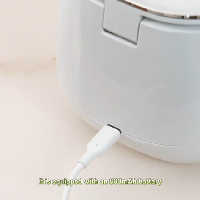 Dental Ultrasonic Retainer Cleaner Machine - 52kHz Dental Appliance Cleaner for Retainers, Dentures, Aligners, Mouth Guards, Toothbrushes & Jewelry, 200ML Pink, Quiet & Portable