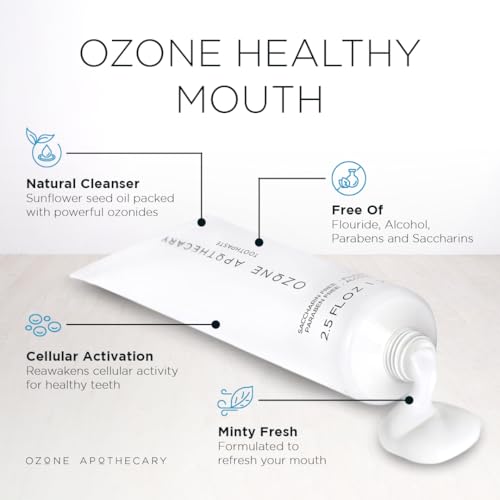 Toothpaste Ozone Oil Infused Toothpaste Flouride Free for Promoting Healthy Mouth | Ozonated Oral Care