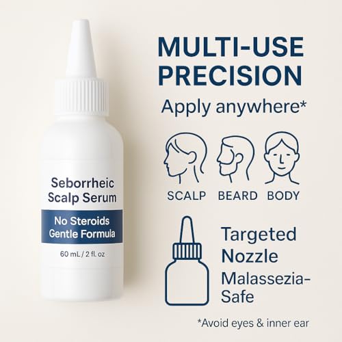 Seborrheic Scalp Serum 8X FAST ACTING - Soothing Redness Dermatitis - Fast-Acting Ointment for Scalp Face Chest and Body for Men and Women 1 Pack