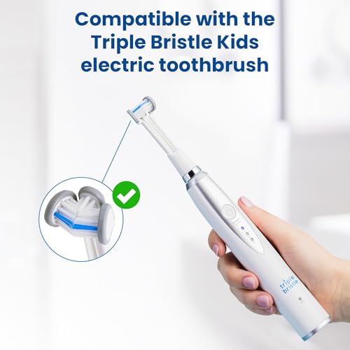 Triple Bristle Kids Sonic Toothbrush, 2 Pack Brush Heads