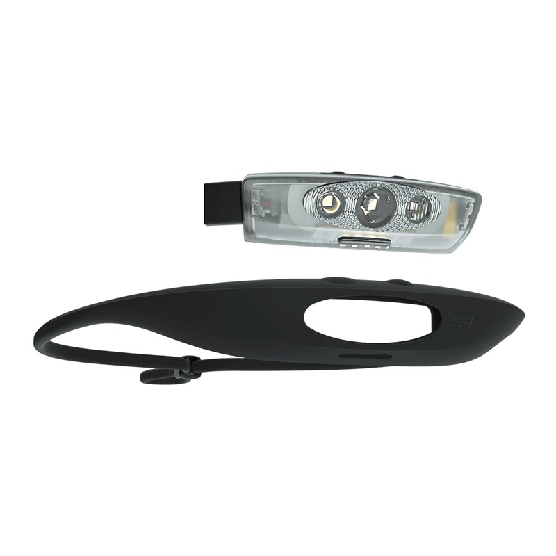 KNOG Bandicoot 250 LED Headlamp - Rechargeable Camping Headlamp with 40m Beam, IP67 Waterproof, Multi-Mode Lighting & Silicone Strap - Durable, Innovative Headlamp for Hiking & Outdoors, Black