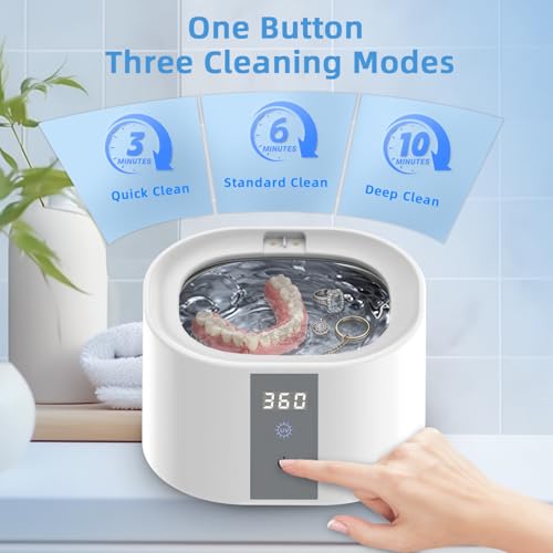 45kHz Ultrasonic Retainer Cleaner Machine for Dentures & Aligners