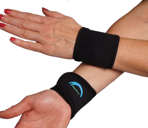 2X Adjustable Neoprene Wrist Support Brace Compression Wrap Bands Wristband Men Women Youth Kid Small Petite 360°Comfort FIT Adult Black