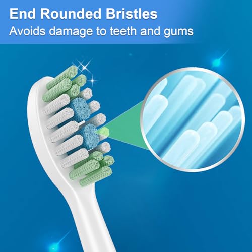 Betterchoi WL-T1009 Sonic Electric Toothbrush Replacement Brush Heads.8pcs, White. (Cannot be Used for Other Brands)