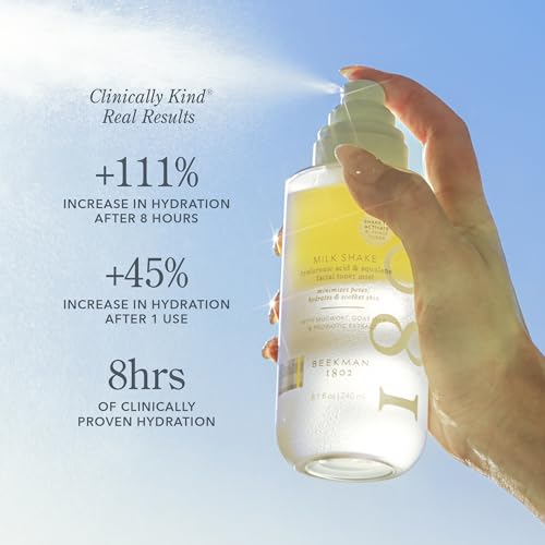 Beekman 1802 Milk Shake Hydrating Face Mist, Fragrance Free, 2 fl oz Milk Shake Mini 2 Fl Oz (Pack of 1)