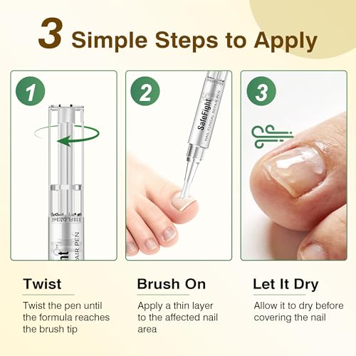 Toenail Fungus Treatment Extra Strength with 25% Undecylenic Acid for Damaged Nails, Nail Repair, 3PCS